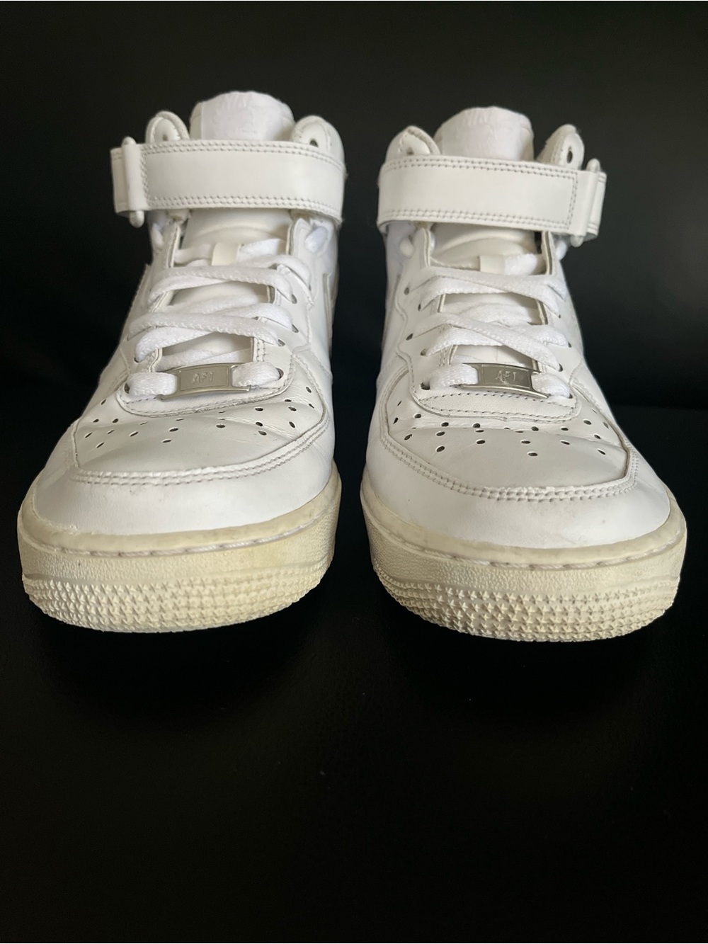 Nike Air Force 1 Mid ‘07 Triple White AF1 Shoes - Men’s 8 - Picture 5 of 12